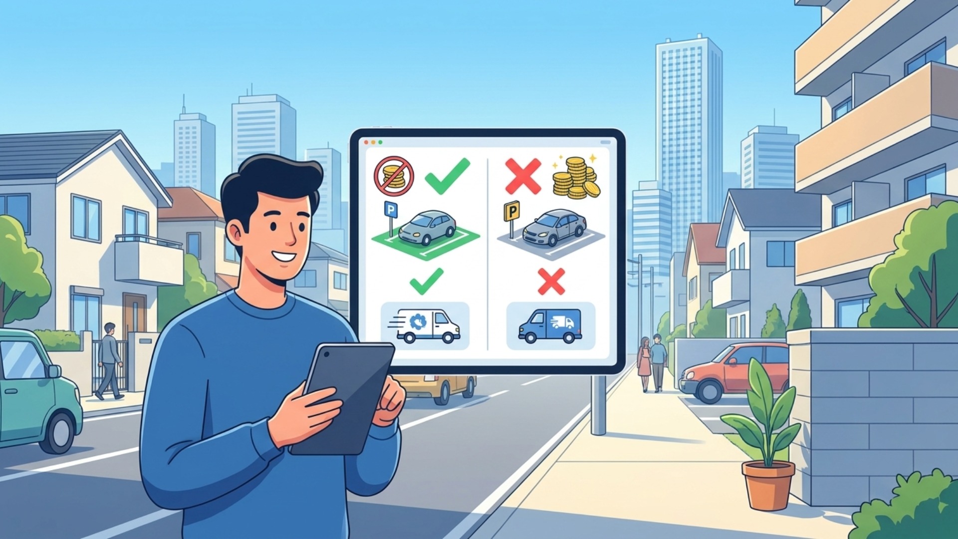駐車代無料の業者の探し方